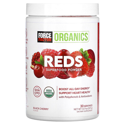 

Force Factor Organics Reds Superfood Powder Black Cherry 11.9 oz (337 g)