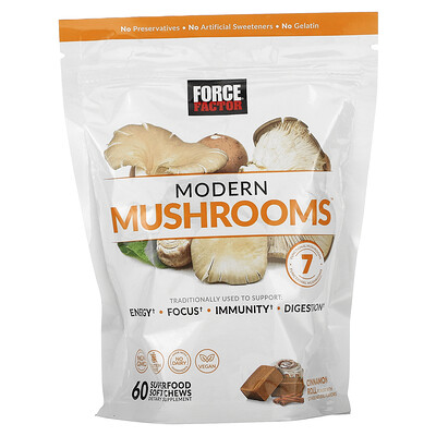 

Force Factor, Modern Mushrooms, Cinnamon Roll , 60 Soft Chews