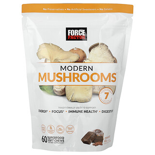 Force Factor, Cendawan Moden®, Cinnamon Roll, 60 Kunyah Lembut