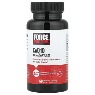 Force Factor, CoQ10, 60 capsules végétales