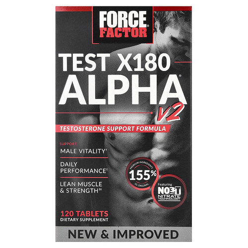 Force Factor, Test X180 Alpha® V2, 120 Tablets
