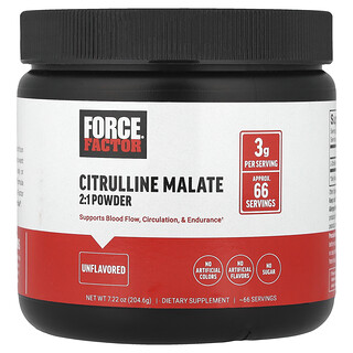 Force Factor, Sitrülin Malat 2:1 Toz, Aromasız, 7,22 oz (204,6 g)