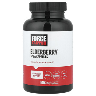 Force Factor, Baza čierna, 575 mg, 100 rastlinných kapsúl