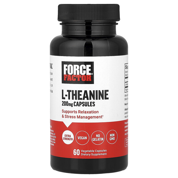 Force Factor L-Theanine, 200 mg, 60 Vegetarian Capsules