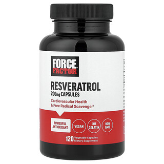 Force Factor, Resvératrol, 200 mg, 120 capsules végétales