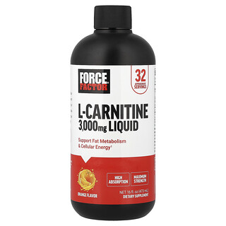 Force Factor, L-Carnitine Liquid, L-Carnitin-Flüssig, Orange, 473 ml (16 fl. oz.)