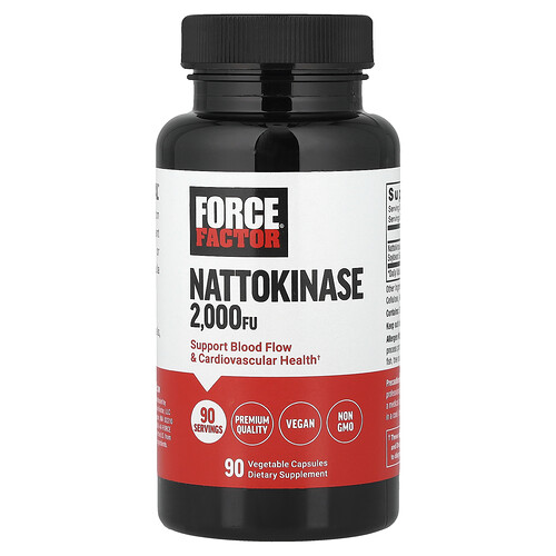 Force Factor, Nattokinase, 2.000 FU, 90 pflanzliche Kapseln