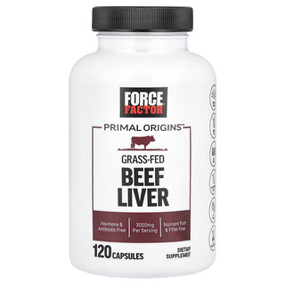 Force Factor, Primal Origins™，草饲牛肝，3000 毫克，120 粒胶囊（每粒胶囊 750 毫克）