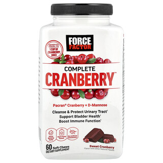فورس فاكتور‏, Complete Cranberry ™ ، توت بري حلو ، 60 قطعة طرية قابلة للمضغ