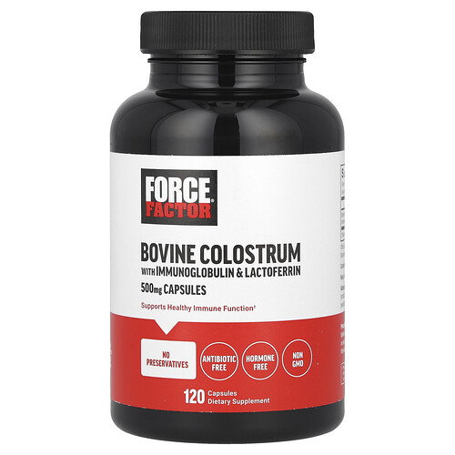 Force Factor, 免疫グロブリン＆ラクトフェリン配合牛由来初乳、500mg、120粒