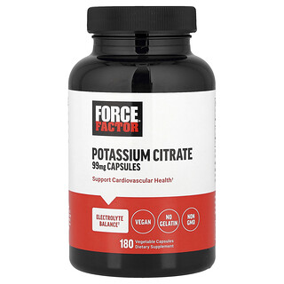 Force Factor, Potassium Citrate, 99 mg, 180 Vegetable Capsules