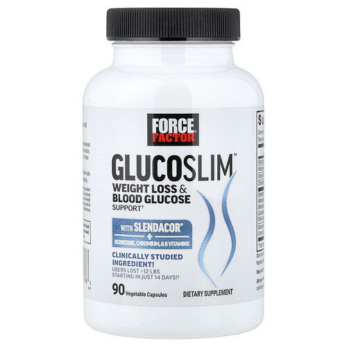 Force Factor Glucoslim™, Weight Loss & Blood Glucose Support, 90 Vegetable Capsules