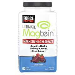 Ultimate Magtein®, L-треонат магнію, ягідна суміш, 60 жувальних таблеток