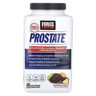 Force Factor, Prostata, poncz owocowy, 60 miękkich żuków