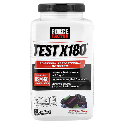 Force Factor Test X180 Soft Chews Berry Blast - 60.0 ea
