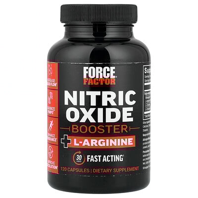 Product Image for Force Factor, Nitric Oxide Booster + L-Arginine, 120 Capsules