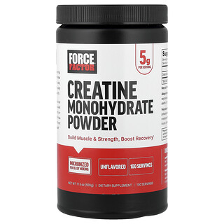 Force Factor, Pudră de creatină monohidrat, fără aromă, 500 g (17,6 oz)