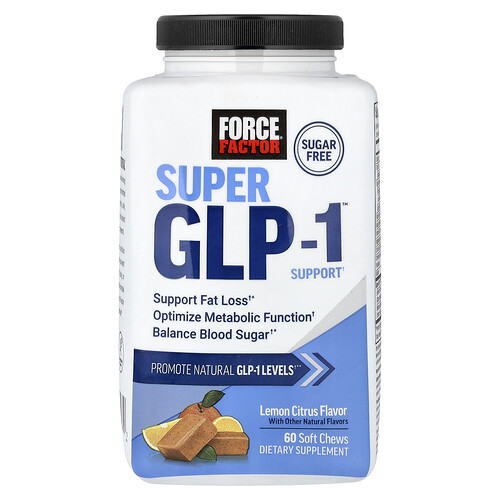 Force Factor Super GLP-1™ Support, Lemon Citrus, 60 Soft Chews