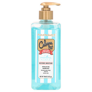 Fruit of the Earth, Cabana Beach Club, Gel para después del sol con aloe vera, menta y aceites esenciales, 453 g (16 oz)