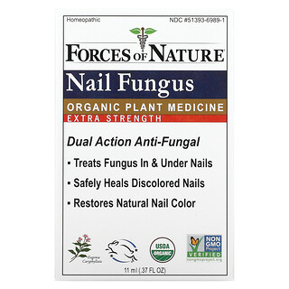 Forces of Nature, Грибок для ногтей, органическое растительное средство, повышенная сила действия, 0,37 (11 мл)