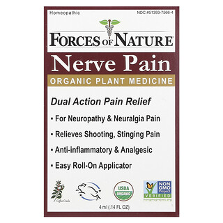 Forces of Nature, Nerve Pain, Roll-On Applicator, 0.14 fl oz (4 ml)