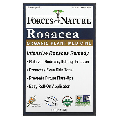 

Forces of Nature Rosacea Organic Plant Medicine Rollerball Applicator 0.14 fl oz (4 ml)