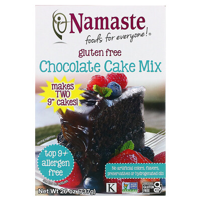Namaste Смесь для шоколадного торта, без глютена, 737 г (26 унций)