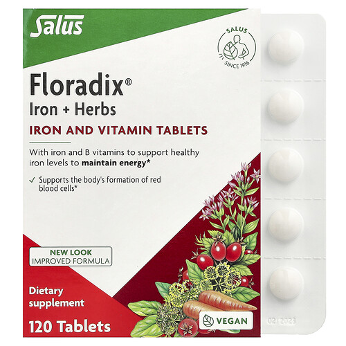 Floradix Iron + Herbs Tablets by Salus - 120 Tablets