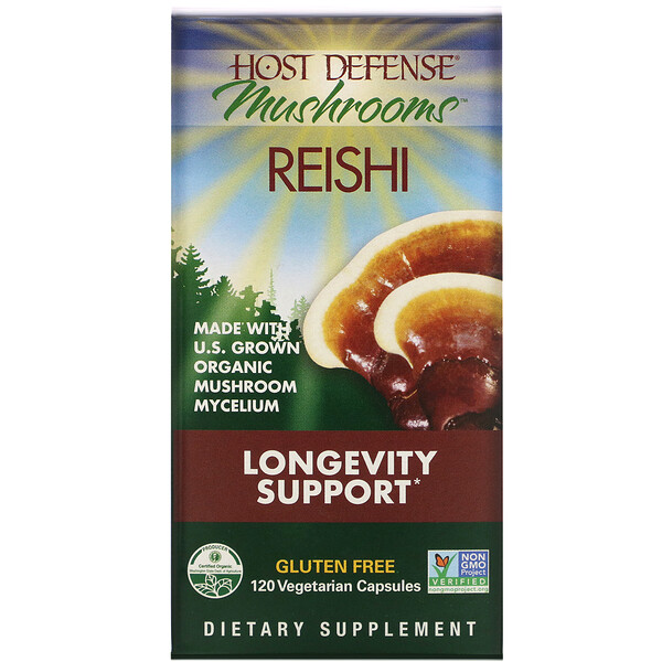 Fungi Perfecti‏, ריישי, תמיכה באריכות ימים, 120 כמוסות צמחוניות