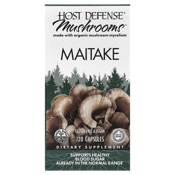 Host Defense Mushrooms™, Maitake, 120 Capsules (0.5 g per Capsule)