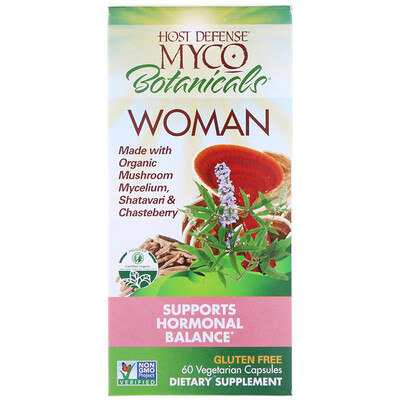 Fungi Perfecti Myco Botanicals Woman, Supports Hormonal Balance, 60 Vegetarian Capsules