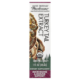 Host Defense, Mushrooms™, Turkey Tail Extract, 1 fl oz (30 ml)