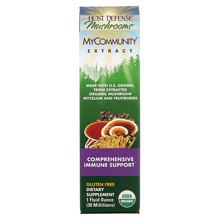 Fungi Perfecti, MyCommunity Extract, Comprehensive Immune Support , 1 fl oz (30 ml)