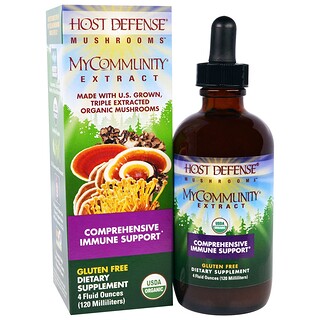 Fungi Perfecti, "МоеСообщество для защиты организма" из серии "Грибы для защиты организма", органический грибной экстракт для комплексного поддержания иммунитета, 4 жидких унции (120 мл)