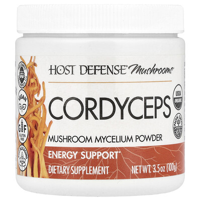 Product Image for Host Defense, Mushrooms , Cordyceps, Mushroom Mycelium Powder, 3.5 oz (100 g)