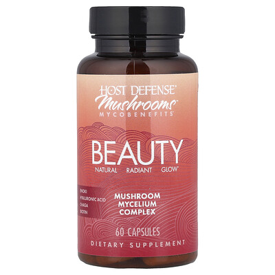 Host Defense, Micobeneficios de Mushrooms™, Belleza, 60 cápsulas