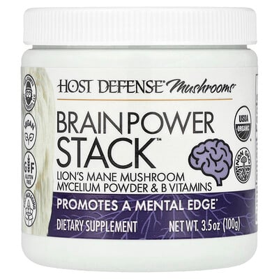 Product Image for Host Defense, Mushrooms , Brain Power Stack , 3.5 oz (100 g)