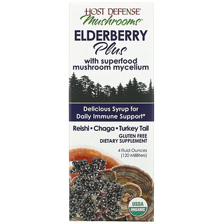 Fungi Perfecti, Elderberry Plus Syrup, 4 fl oz (120 ml)