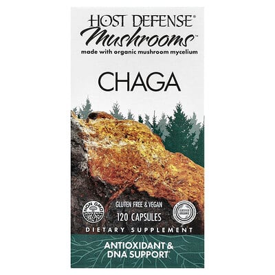 Product Image for Host Defense, Mushrooms , Chaga, 120 Capsules (0.5 g per Capsule)