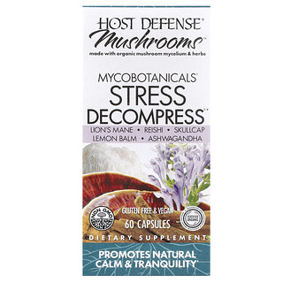 Host Defense, Mushrooms™, MycoBotanicals®, Stress Decompress®, 60 cápsulas