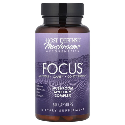 Host Defense, Mushrooms™ Mycobenefits, Focus, 60 Kapseln