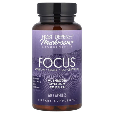 Product Image for Host Defense, Mushrooms Mycobenefits, Focus, 60 Capsules