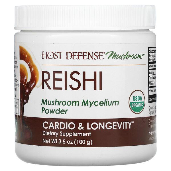 Fungi Perfecti‏, ריישי, אבקה מתפטיר פטריות, פעילות הלב ואריכות ימים, 100 גרם