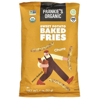 Product Image for Frankie's Organic, Sweet Potato Baked Fries, Churro, 4 oz (113 g)