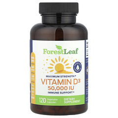 Maximum Strength, вітамін D3, 1250 мкг (50 000 МО), 120 рослинних капсул