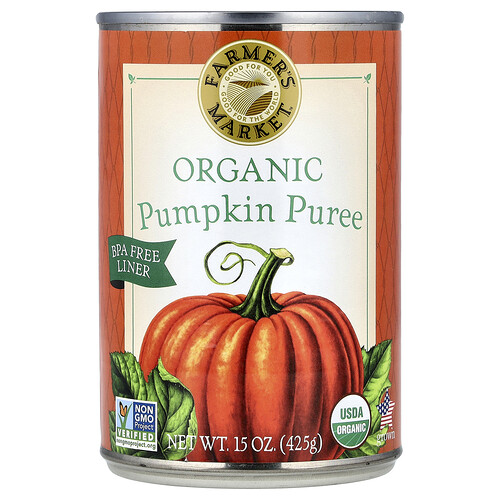 Farmer's Market Foods, Organic Pumpkin Puree, 15 oz (425 g)