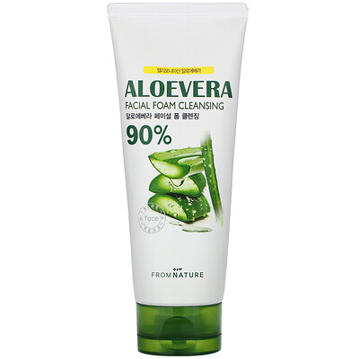 FromNature Aloe Vera, 90%, Facial Foam Cleansing, 130 g