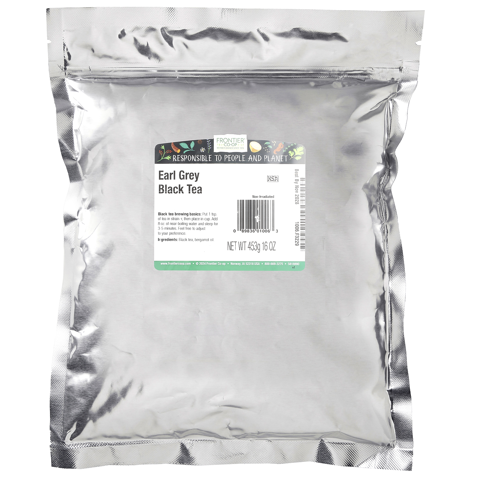 Frontier Natural Products Earl Grey Tea 16 oz 453 g Kosher