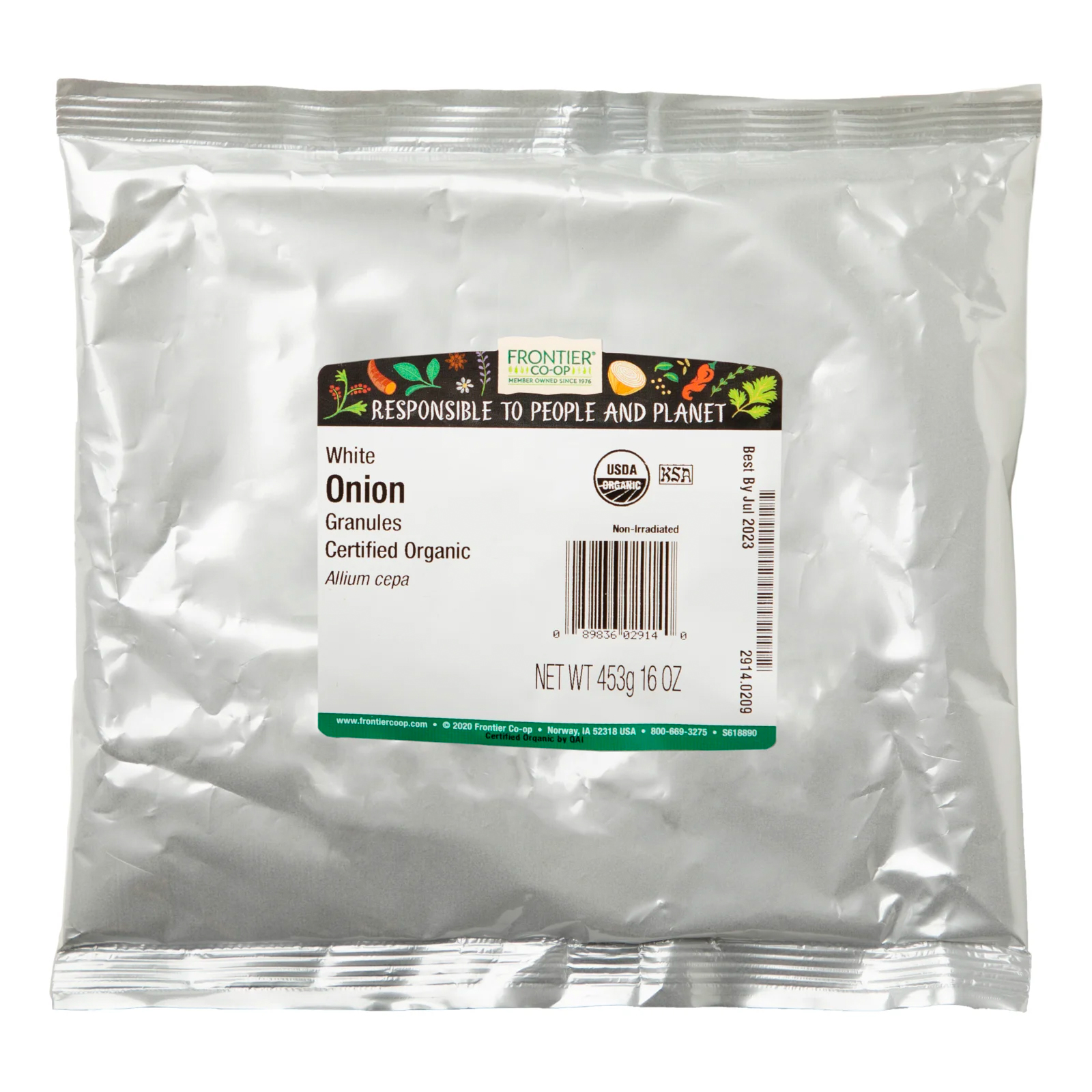 Organic White Onion Granules, 16 oz (453 g), Frontier Co-op