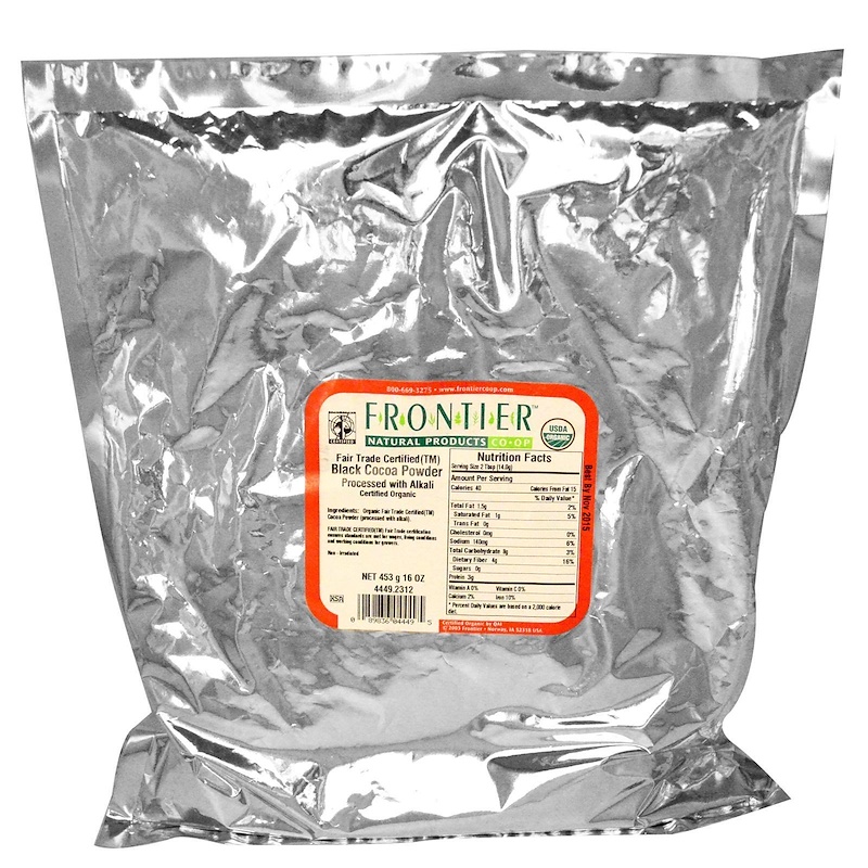 Frontier Natural Products, Certified Organic, Black Cocoa Powder